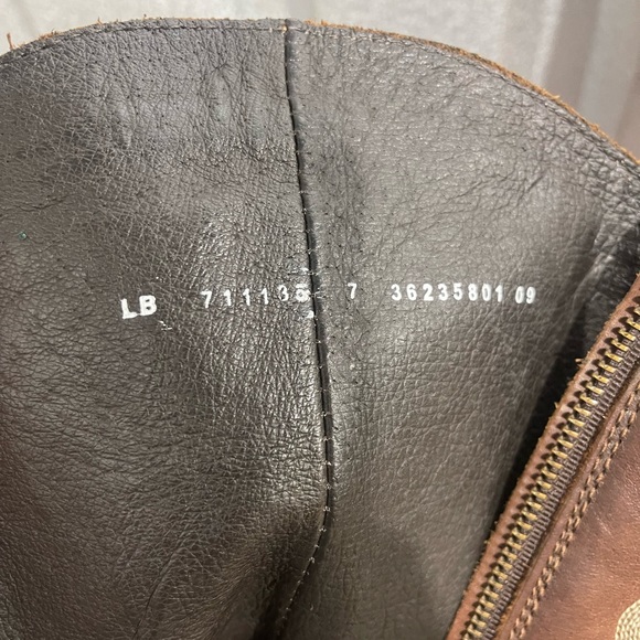 LIBERTY Black Dark Brown Boots with Light Embroidery - Picture 8 of 8